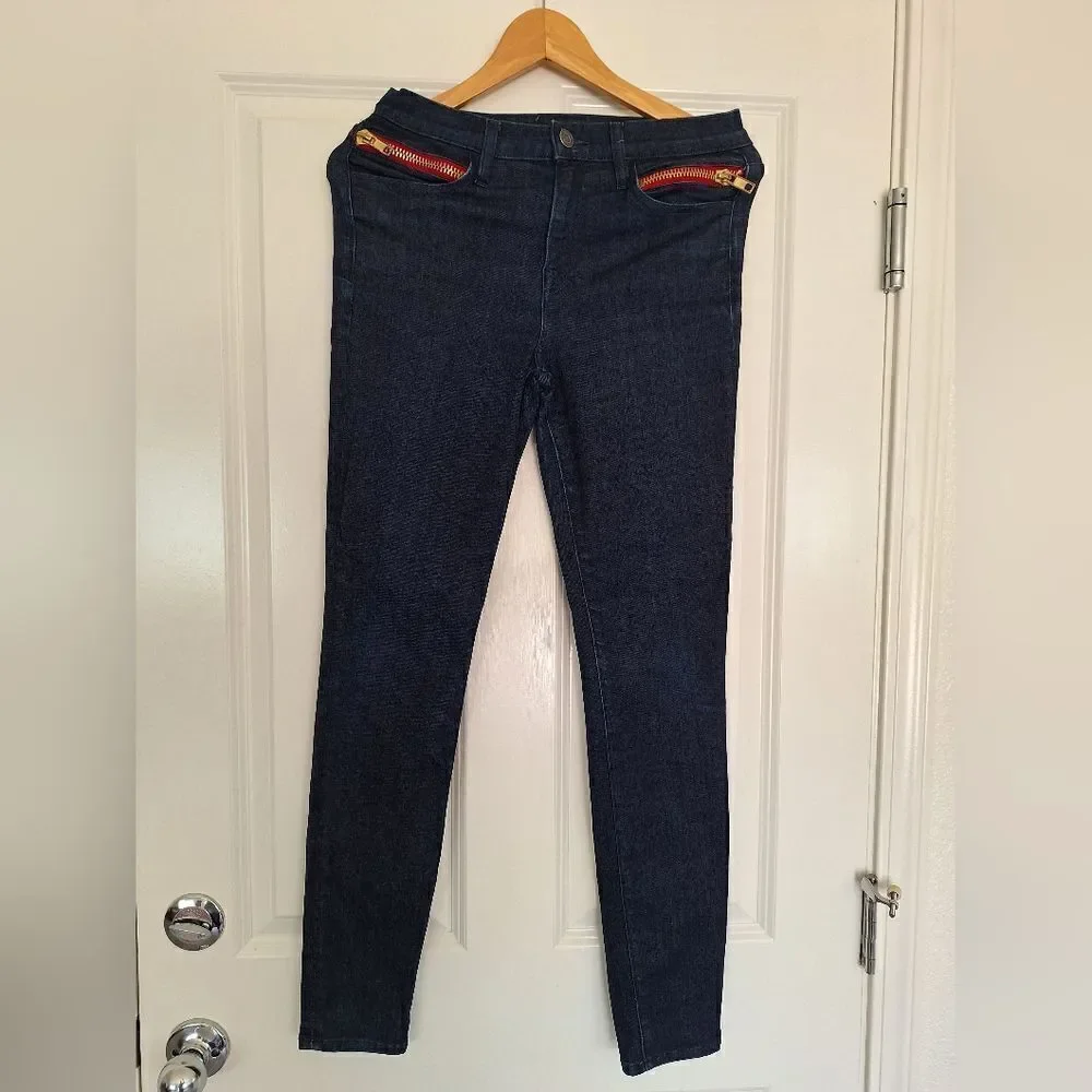 Etienne Msrcel blue jeans red zipper‎ size 27